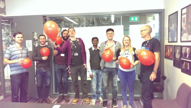 My team with our action balloons