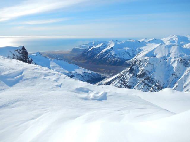 View from a glacier